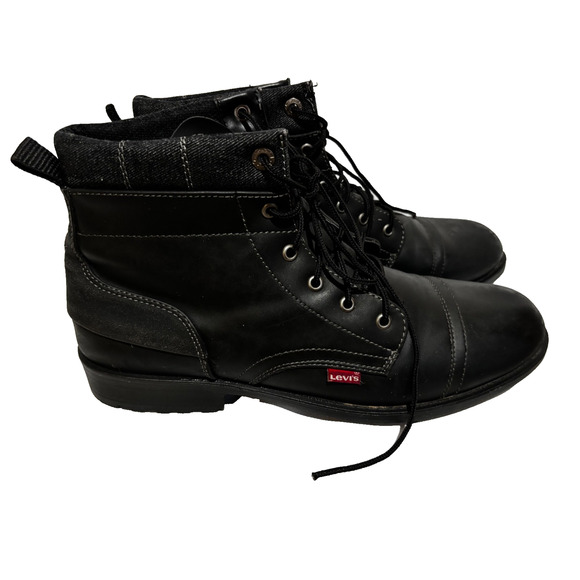LEVIS 13 M COMFORT INSOLE ARTESIA BLACK BOOTS SHOES MENS Career Chore Capsule - Picture 1 of 8